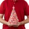 Casafield Hand Painted Ceramic Christmas Tree, Pink 15-Inch Pre-Lit Tree with 128 Multi Color Lights and 2 Star Toppers